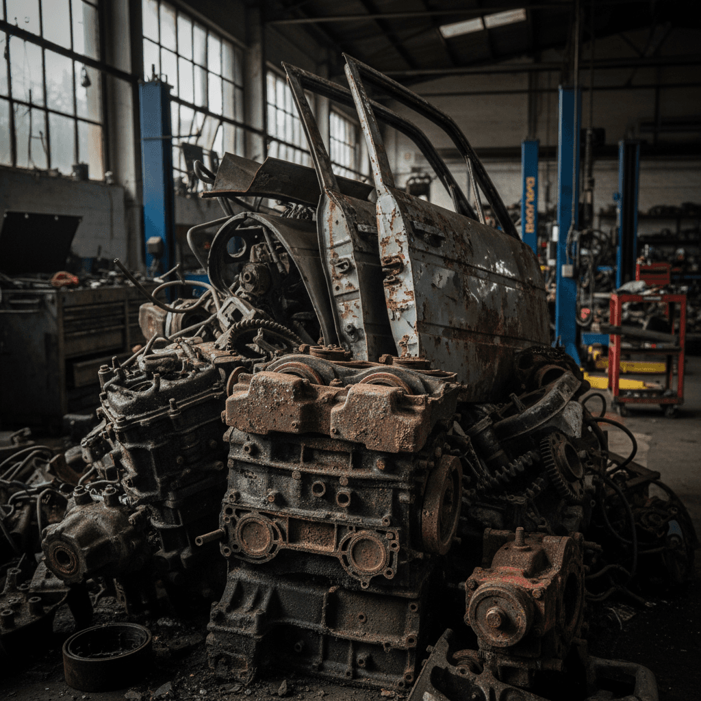 Vehicle scrap materials
