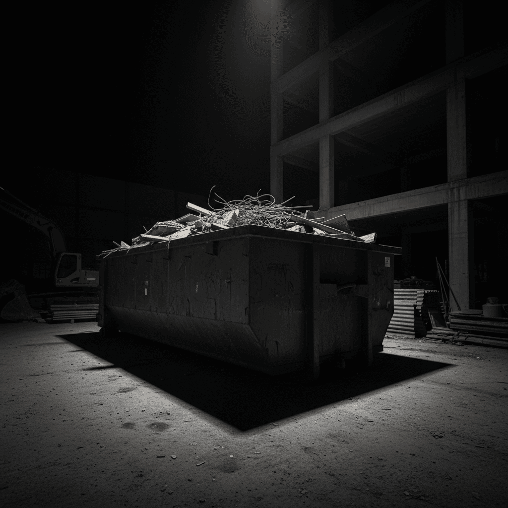 30-yard dumpster on commercial site