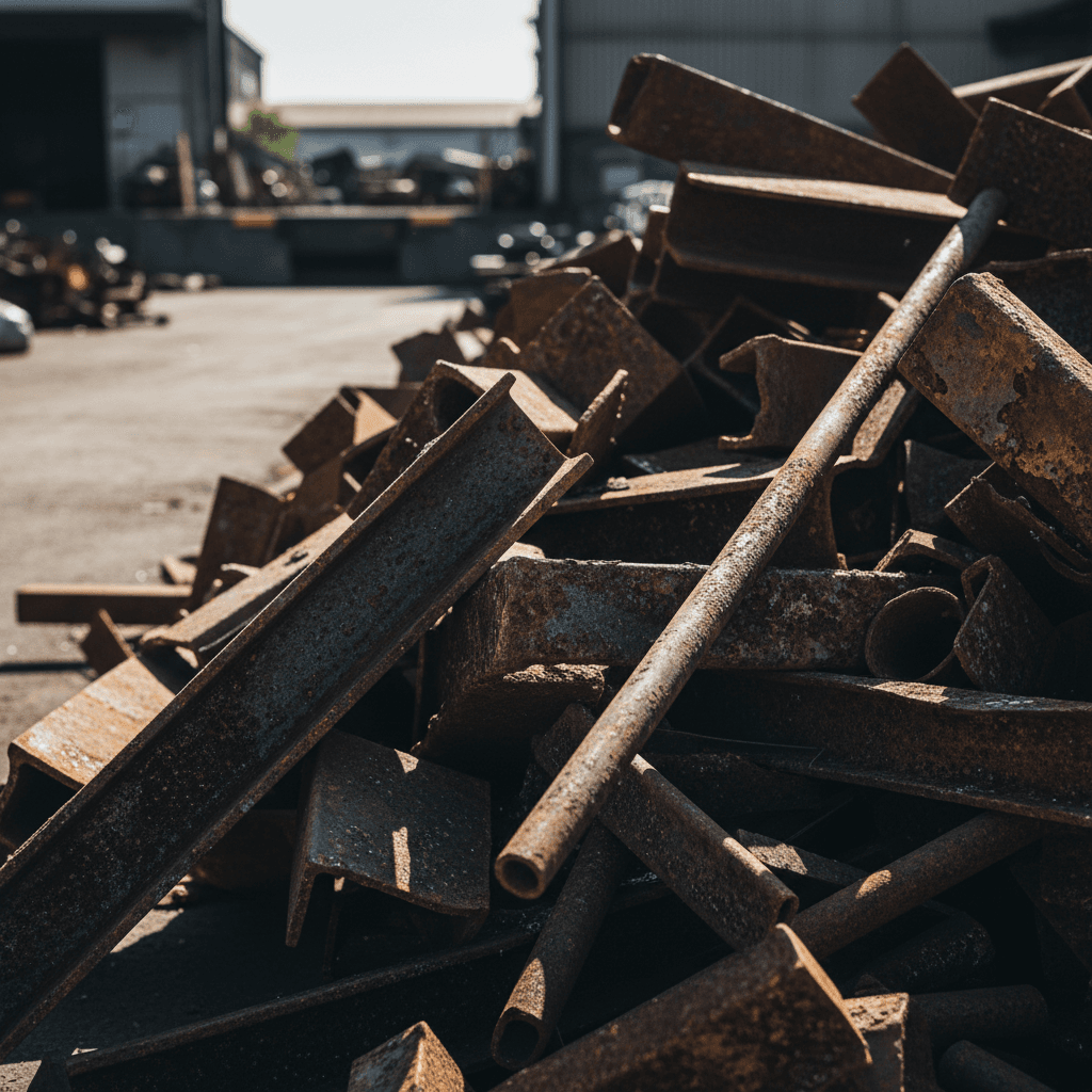 Ferrous metals pile