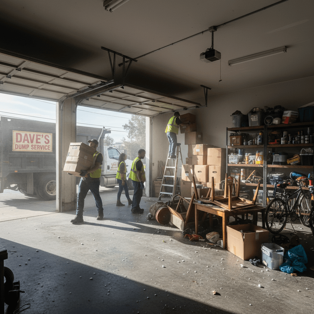 Residential garage clean out service